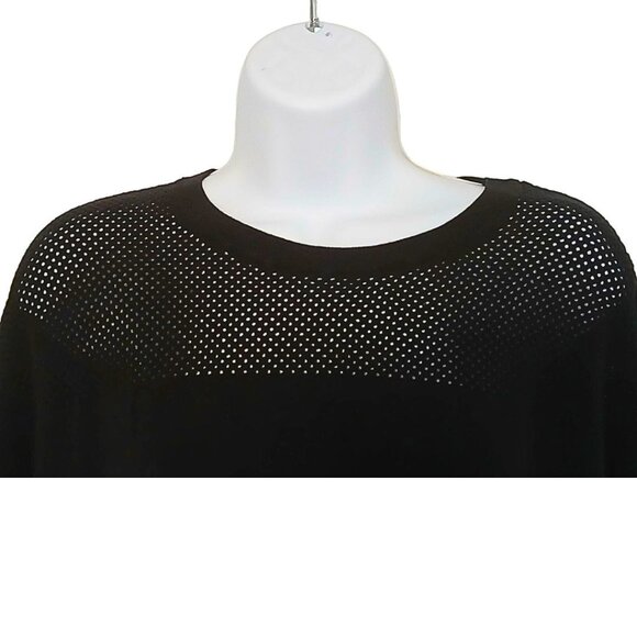 Banana Republic Womens Fishnet Sweater Size M Edgy Biker Gothic Artsy Black - Picture 2 of 6
